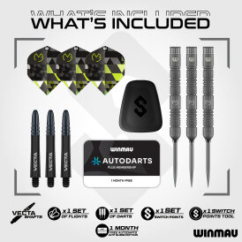 Winmau Steel Darts Switch Point MvG Michael van Gerwen TS Dart 90% Tungsten Steeltip Dart Steeldart