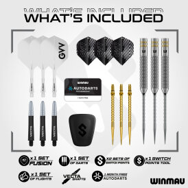 Winmau Steel Darts Switch Point Gian van Veen W-Max Dart 90% Tungsten Steeltip Dart Steeldart