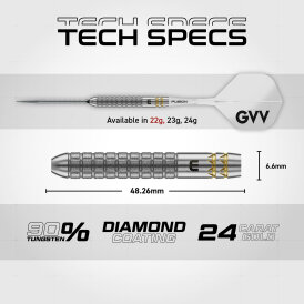Winmau Steel Darts Switch Point Gian van Veen W-Max Dart 90% Tungsten Steeltip Dart Steeldart
