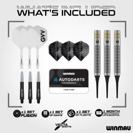 Winmau Soft Darts Gian van Veen W-Max Dart 90% Tungsten Softtip Dart Softdart 18 g
