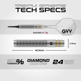 Winmau Soft Darts Gian van Veen W-Max Dart 90% Tungsten Softtip Dart Softdart 18 g