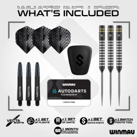 Winmau Steel Darts Switch Point Gian van Veen TS Dart 90% Tungsten Steeltip Dart Steeldart
