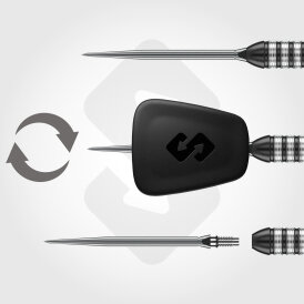 Winmau Steel Darts Switch Point Gian van Veen TS Dart 90% Tungsten Steeltip Dart Steeldart