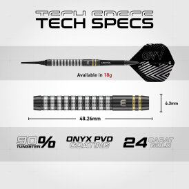 Winmau Soft Darts Gian van Veen TS Dart 90% Tungsten Softtip Dart Softdart 18 g