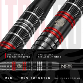 Red Dragon Steel Darts Switch Point Jonny Clayton RD-ULTRA 90% Tungsten Steeltip Dart Steeldart 22 g
