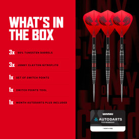 Red Dragon Steel Darts Switch Point Jonny Clayton RD-PRO 90% Tungsten Steeltip Dart Steeldart