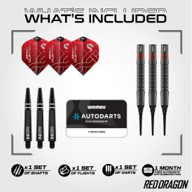 Red Dragon Soft Darts Jonny Clayton RD-ADV 90% Tungsten...