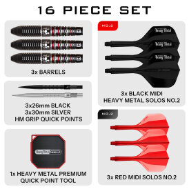 Harrows Steel Darts Quick Point Ryan Searle Heavy Metal GEO 90% Tungsten Steeltip Dart Steeldart