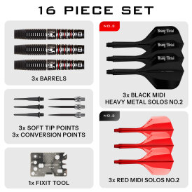 Harrows Soft Darts Ryan Searle Heavy Metal GEO 90% Tungsten Softtip Dart Softdart 22 g