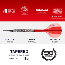 Harrows Soft Darts Damon Heta The Heat GEO 90% Tungsten Softtip Dart Softdart 20 g