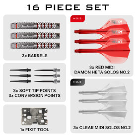 Harrows Soft Darts Damon Heta The Heat GEO 90% Tungsten Softtip Dart Softdart 20 g