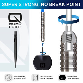 Harrows Steel Darts Quick Point Flux Parallel Pro Tungsten Steeltip Dart Steeldart
