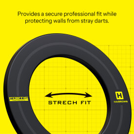 Harrows Dart Fortis Schwarz/Gelb Dartboard Surround / Dart Catchring