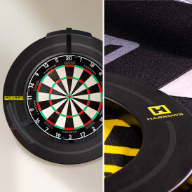 Harrows Dart Fortis Schwarz/Gelb Dartboard Surround / Dart Catchring