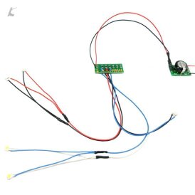 Slotcarlicht Slotlight 2 SMD 1210 2 x Xenon weiss 2 x rot 1 x blau