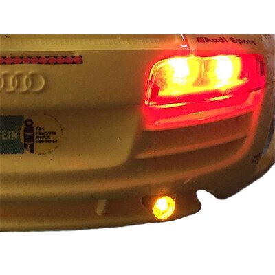 Slotcarlicht Slotlight LED 3 mm Y-Kabel gelb - 3 mm Auspuff Adernendhuelsen