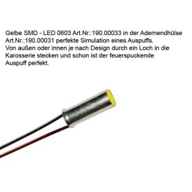Slotcarlicht Slotlight SMD - 0603 mit Kupferlackdraht...