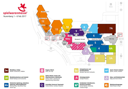 Hallenplan Spielwarenmesse 2017