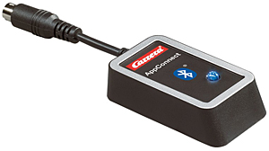 Bluethooth-Adapter (für Digital 124 & Digital 132) für den Einsatz der Carrera Race App. Verbindungsherstellung zwischen dem Smartphone/ Tablet PC und der Carrera Control Unit 30352 über Bluethooth.